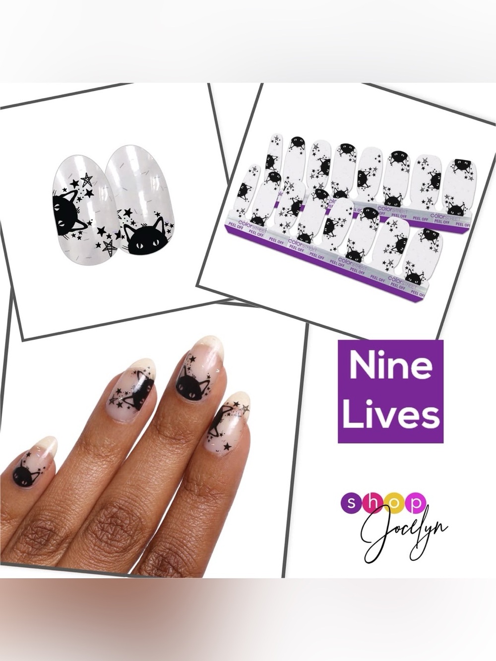 Color Street Nine Lives Clear Overlay Nail Polish Strips Brand New - Picture 2 of 5